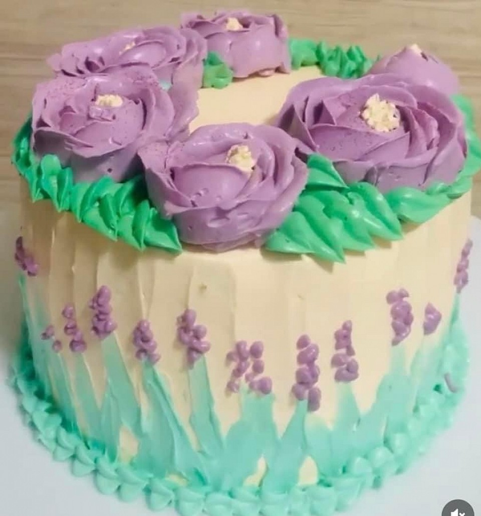 1 tier floral cakes